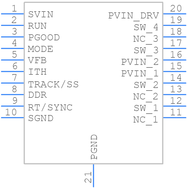 LTC3612IFE#PBF - Analog Devices - PCB symbol