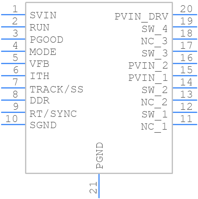 LTC3612EFE#TRPBF - Analog Devices - PCB symbol