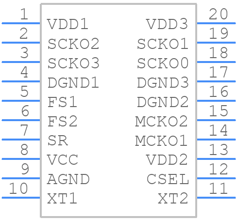 PLL1707DBQR - Texas Instruments - PCB symbol