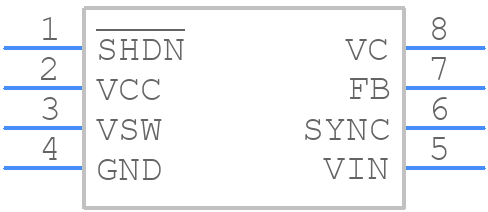 LT1776CN8 - Analog Devices - PCB symbol