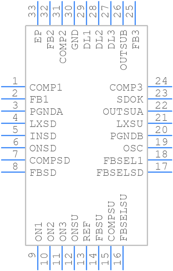 MAX1565ETJ+ - Analog Devices - PCB symbol