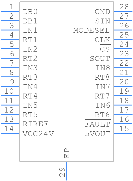 MAX31913AUI+ - Analog Devices - PCB symbol