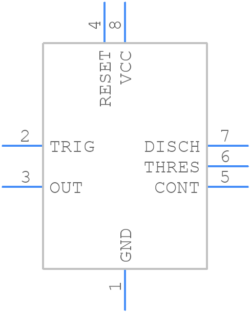 NE555PG4 - Texas Instruments - PCB symbol