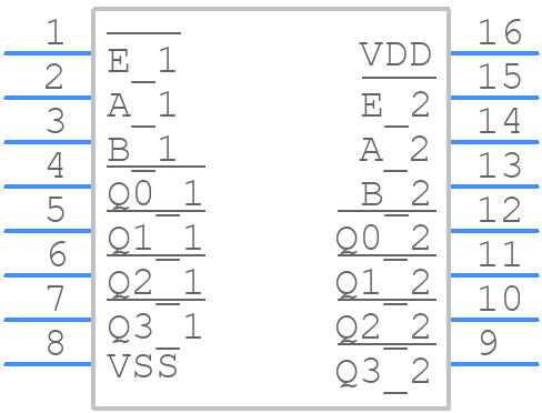 CD4556BMG4 - Texas Instruments - PCB symbol