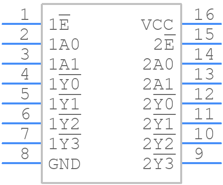 74HC139D,652 - Nexperia - PCB symbol