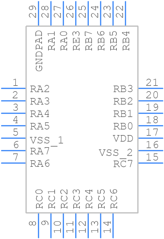 PIC16F18854-E/MV - Microchip - PCB symbol