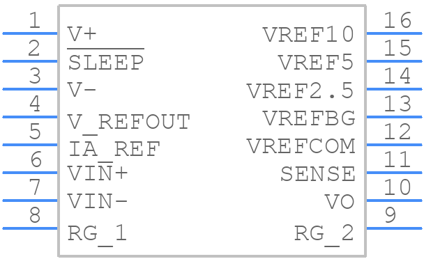 INA125U/2K5 - Texas Instruments - PCB symbol