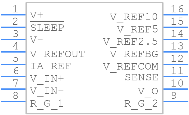 INA125UA/2K5 - Texas Instruments - PCB symbol