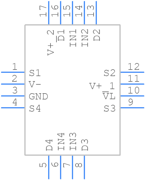 MAX4613ETE+ - Analog Devices - PCB symbol