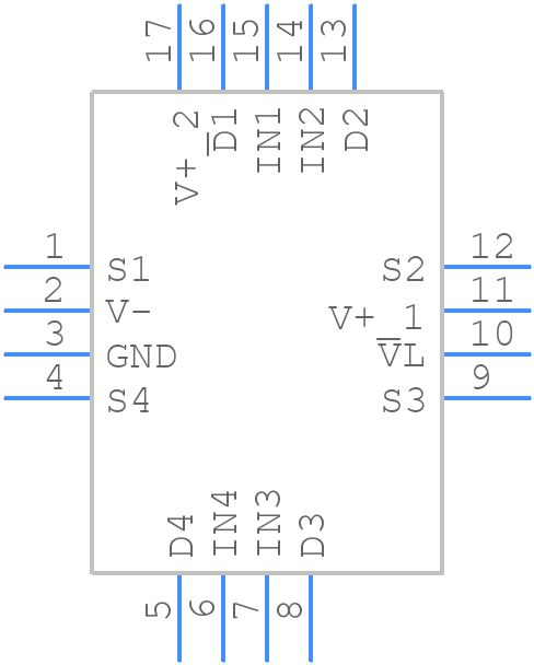 MAX4613ETE+T - Analog Devices - PCB symbol