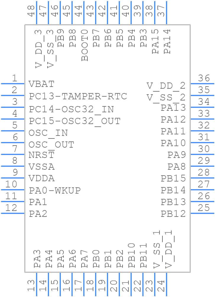 STM32F103C6T7ATR - STMicroelectronics - PCB symbol