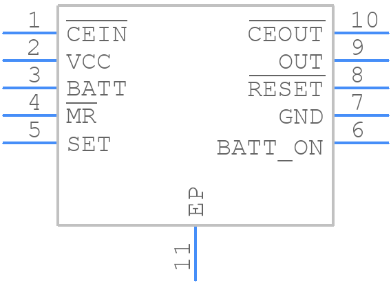MAX16024PTBS25+T - Analog Devices - PCB symbol