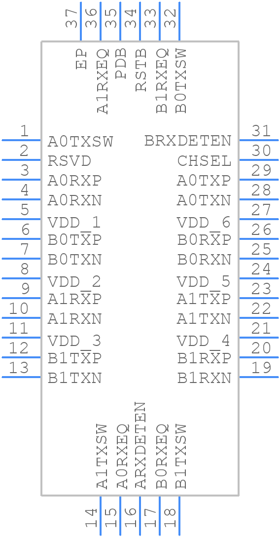 89HP0504PBZBNRG - Renesas Electronics - PCB symbol