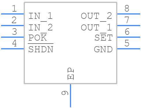 MAX1806EUA33/V+T - Analog Devices - PCB symbol