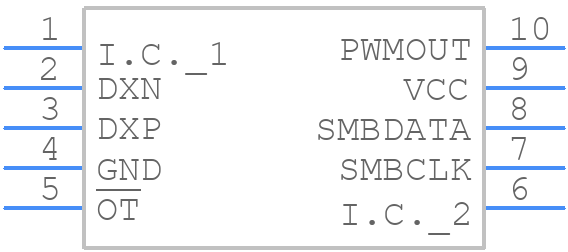 MAX6641AUB90+ - Analog Devices - PCB symbol