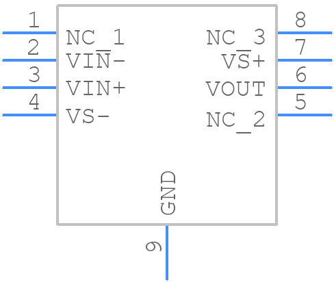 THS3091DDAG3 - Texas Instruments - PCB symbol