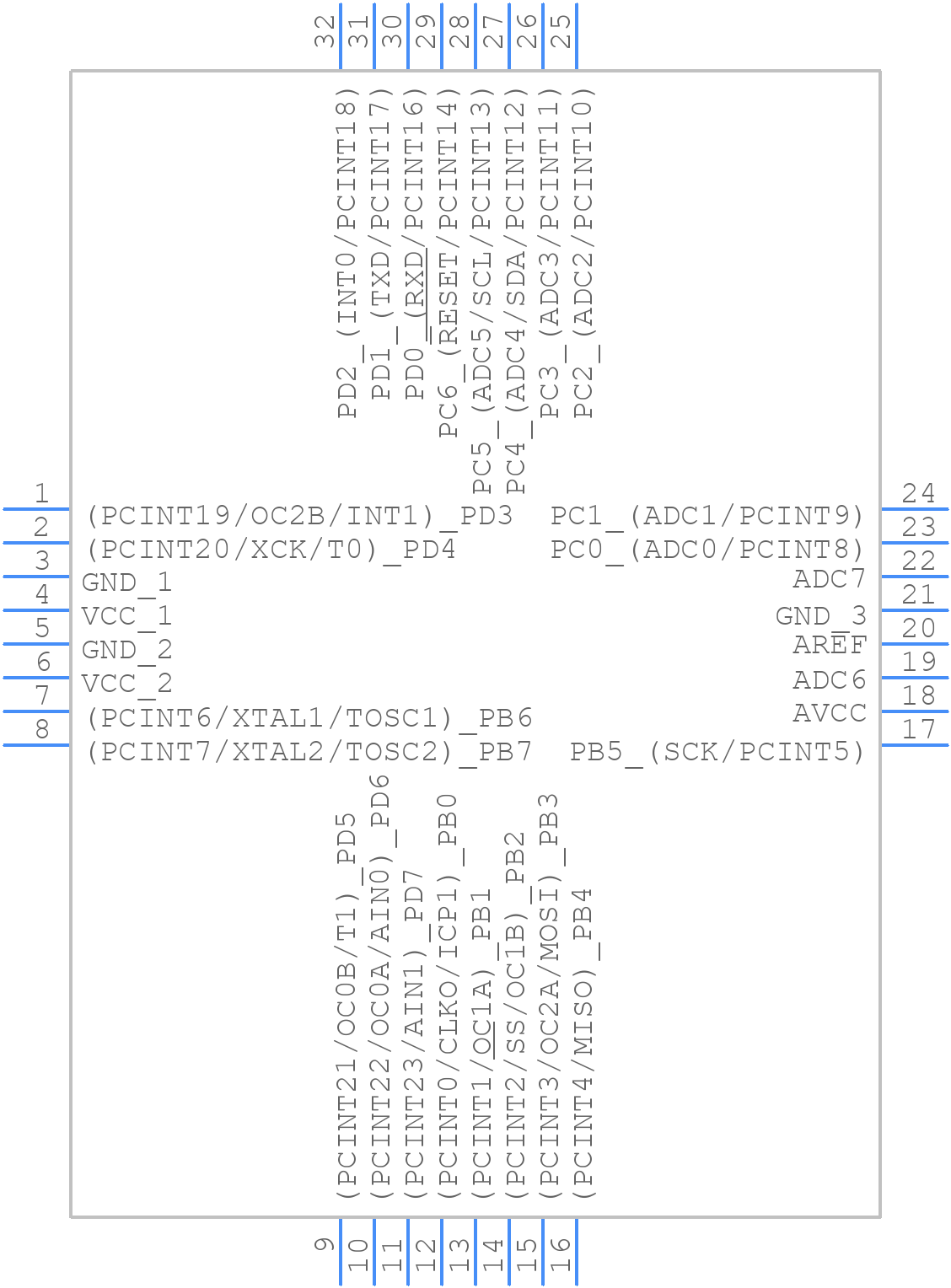 ATMEGA48P-20AUR - Microchip - PCB symbol