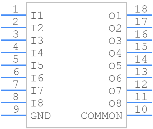 TD62083AFN(S) - Toshiba - PCB symbol