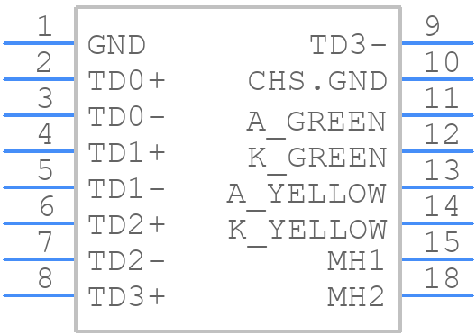 HFJ11-1G41E-L12RL - Halo Electronics - PCB symbol