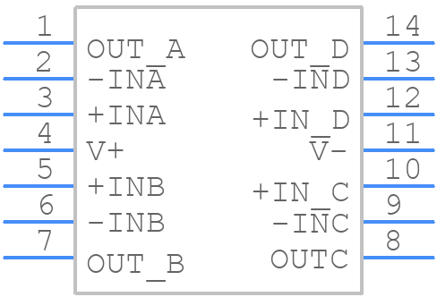 TLV4172IDR - Texas Instruments - PCB symbol