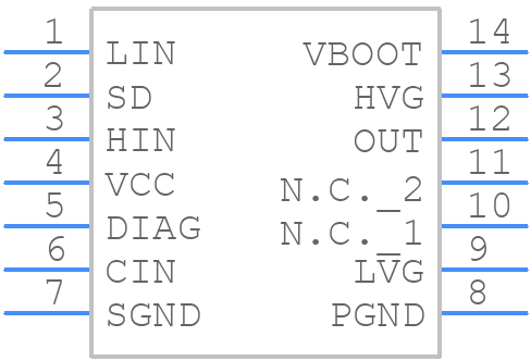 L6386ADTR - STMicroelectronics - PCB symbol