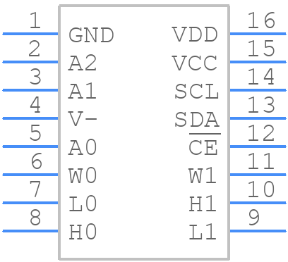 DS1882E-050+ - Analog Devices - PCB symbol