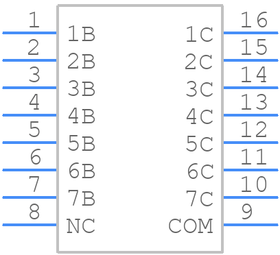 ULN2003A - UMW - PCB symbol