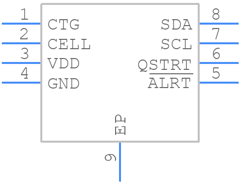 MAX17048G+ - Analog Devices - PCB symbol