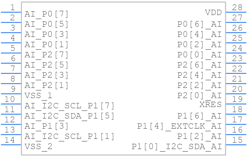 CY8C20534-12PVXI - Infineon - PCB symbol