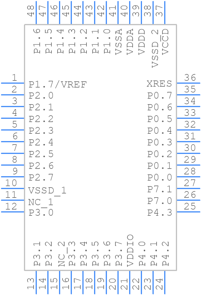 CY8C4245AZI-M443 - Infineon - PCB symbol