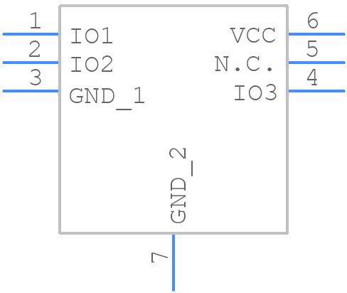 TPD3E001DRSR - Texas Instruments - PCB symbol