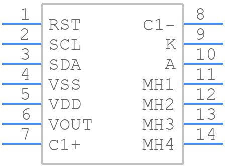 NHD-C0220BIZ-FSW-FBW-3V3M - Newhaven Display - PCB symbol