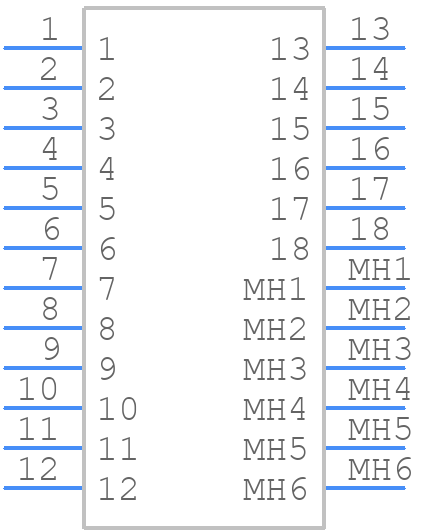 ST80X-18S(30) - Hirose - PCB symbol