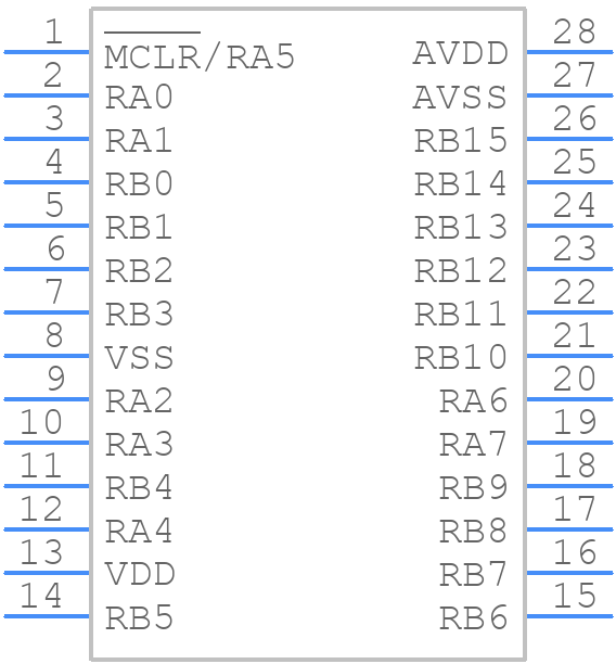 PIC24F16KM202-I/SS - Microchip - PCB symbol