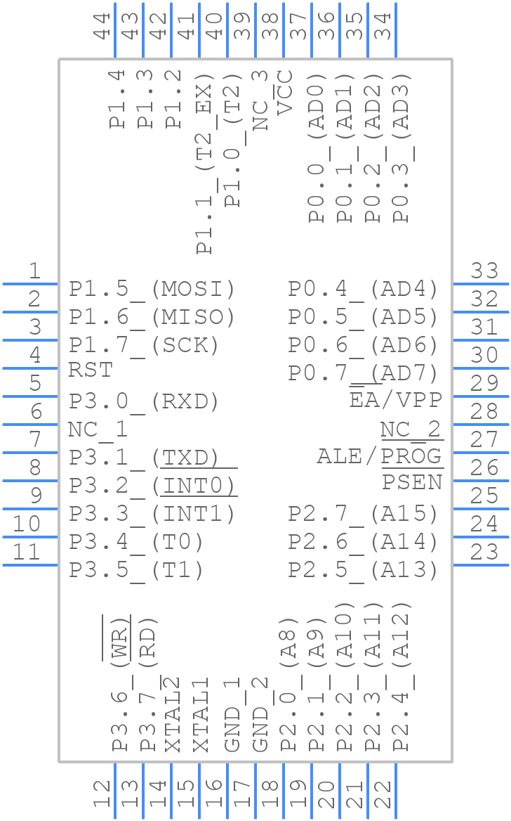 AT89S52-24AUR - Microchip - PCB symbol