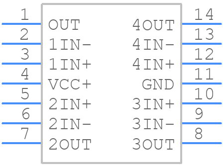 LMV324QDR - Texas Instruments - PCB symbol