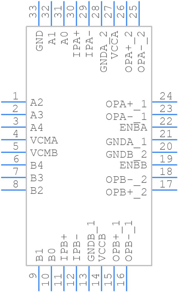 AD8376ACPZ-R7 - Analog Devices - PCB symbol