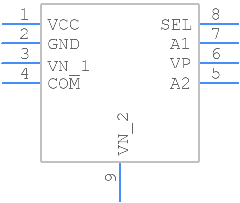 MAX14763ETA+T - Analog Devices - PCB symbol