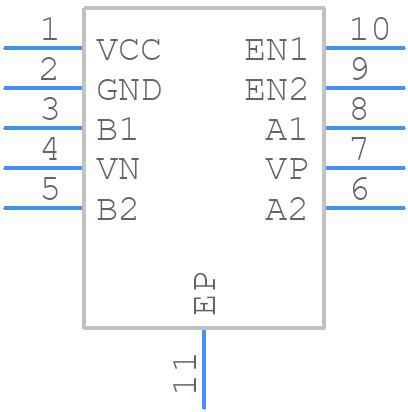 MAX14761ETB+T - Analog Devices - PCB symbol
