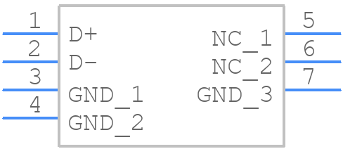 VBUS052CD-FAH-GS08 - Vishay - PCB symbol