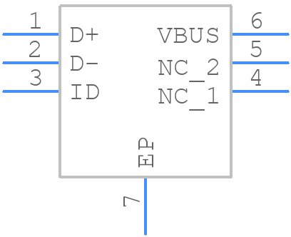 VBUS053AZ-HAF-GS08 - Vishay - PCB symbol