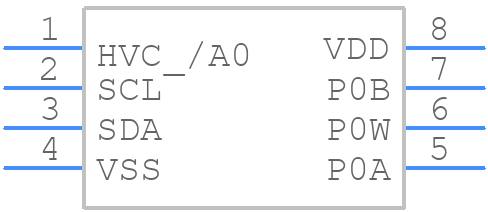 MCP4551T-502E/MS - Microchip - PCB symbol
