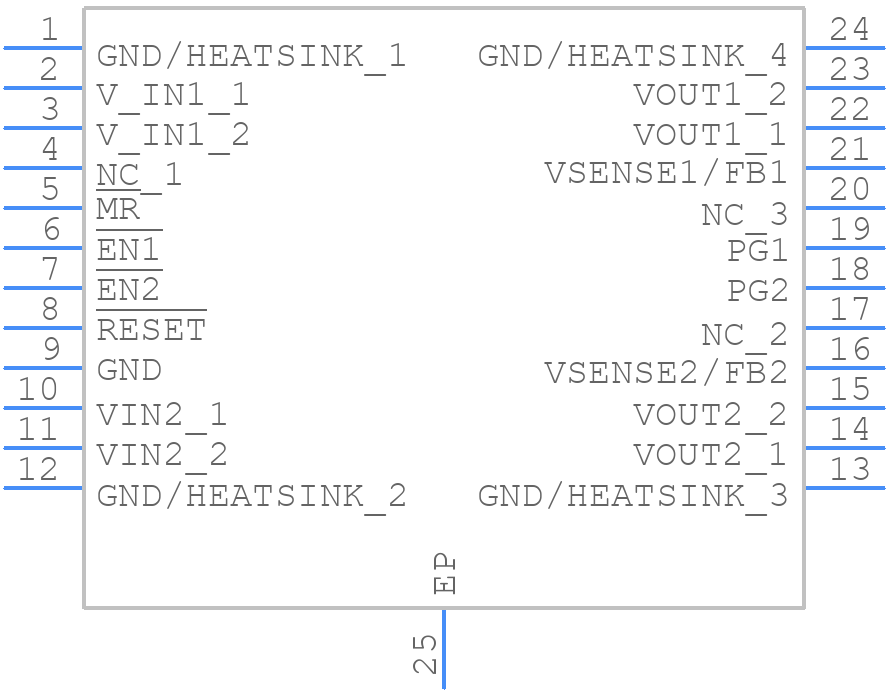 TPS70402PWPG4 - Texas Instruments - PCB symbol