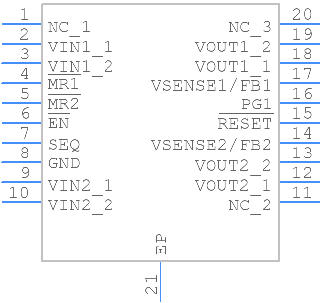 TPS70102PWPG4 - Texas Instruments - PCB symbol