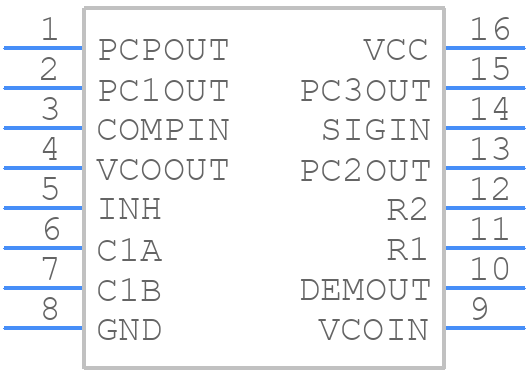 CD74HC4046AM96E4 - Texas Instruments - PCB symbol
