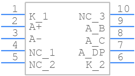 HDSP-H101 - Avago Technologies - PCB symbol