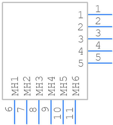 1054431101 - Molex - PCB symbol