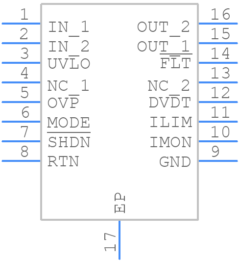 TPS26600PWPT - Texas Instruments - PCB symbol