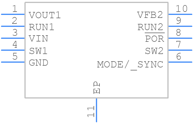 LTC3548EDD-2#PBF - Analog Devices - PCB symbol