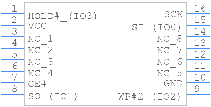 IS25LP128-JMLE - Integrated Silicon Solution Inc. - PCB symbol